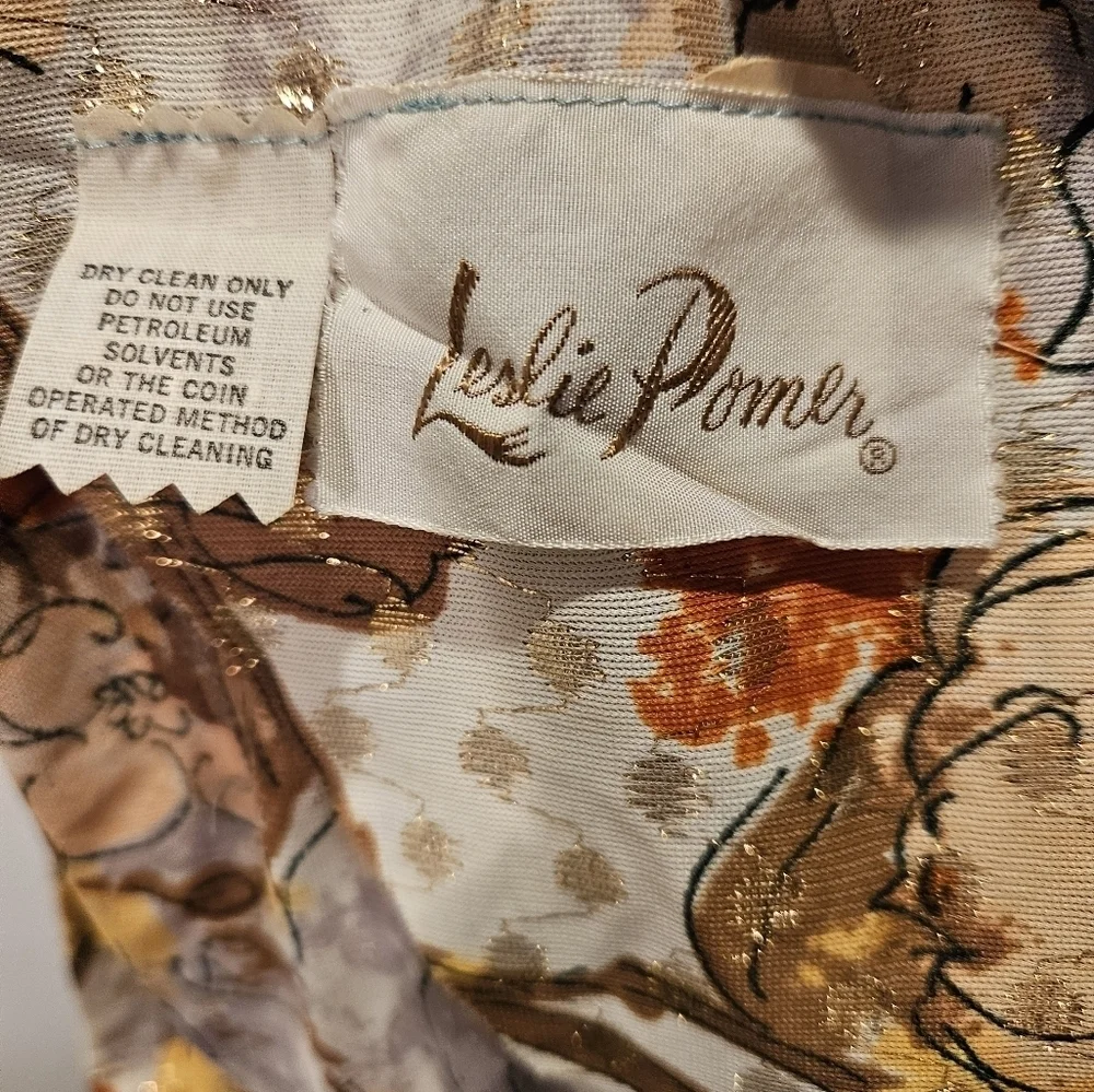 Leslie Pomer Vintage 1960s Maxi Hostess Dress Grannycore - Picture 9 of 9